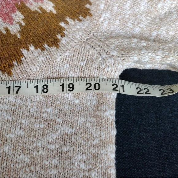 LL Bean Cotton Ragg Nordic Fair Isle Ski Funnel size Large - Picture 6 of 7